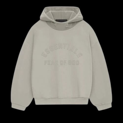 Fear of God Essentials Nylon Fleece Hoodie 'Seal/Seal'