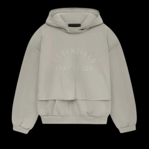 Fear of God Essentials Nylon Fleece Hooded Sweater 'Seal/Seal'