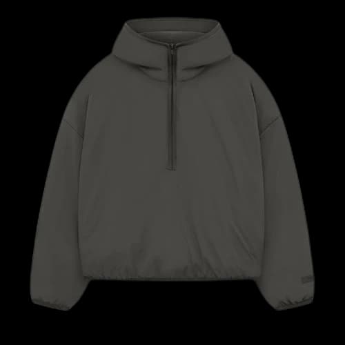 Fear of God Essentials Filled Half Zip Hoodie 'Ink'