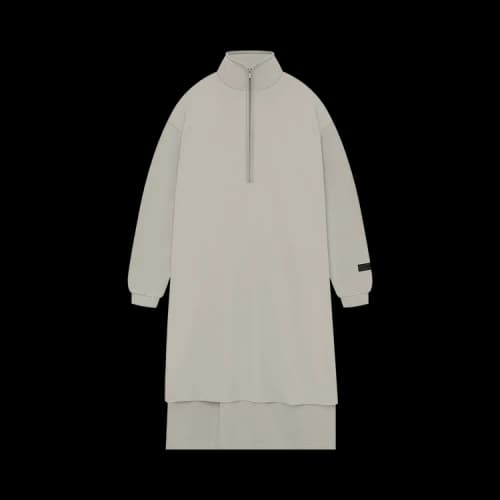 Fear of God Essentials Nylon Fleece Mockneck Sweater Dress 'Seal/Seal'