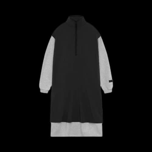 Fear of God Essentials Nylon Fleece Mockneck Sweater Dress 'Light Heather Grey/Jet Black'