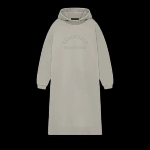 Fear of God Essentials Nylon Fleece Hooded Dress 'Seal/Seal'