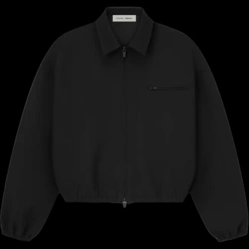 Fear of God Essentials Bonded Canvas Jacket Jet Black