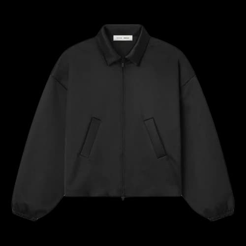 Fear of God Essentials Bonded Satin Bomber Jet Black