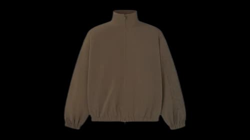 Fear of God Essentials Womens Active Trace Full Zip Track Jacket Brown