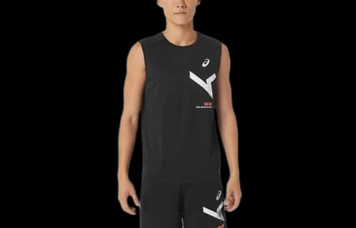 ASICS A-I-M DRY Non-sleeve T-shirt 'Black'