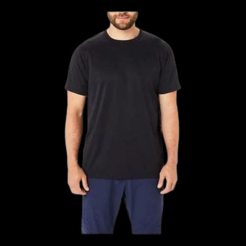 ASICS ACTIBREEZE Panel Jacquard Short Sleeved Top Asia Sizing 'Performance Black'