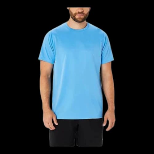 ASICS ACTIBREEZE Panel Jacquard Short Sleeved Top Asia Sizing 'Waterscape'