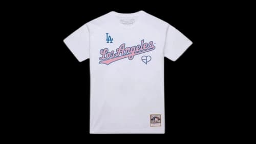 Mitchell & Ness x BLACKPINK Los Angeles Dodgers T-shirt White