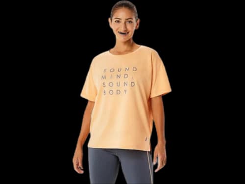 ASICS Training Core Relaxed Graphic T-Shirt 'Orange' (Women's)