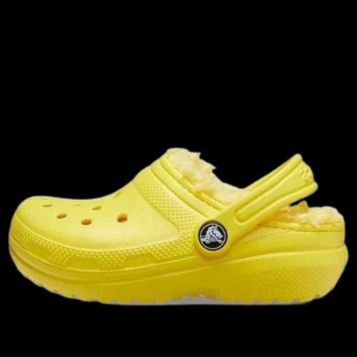 (GS) Crocs Classic Lined Clogs 'Yellow'
