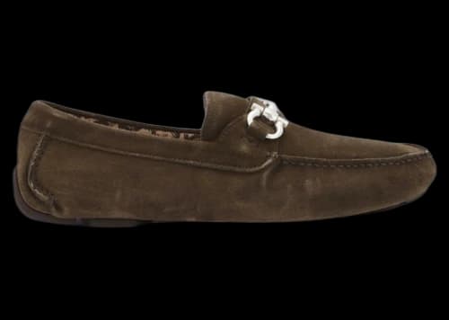 Ferragamo Parigi Eco Driving Loafers Green