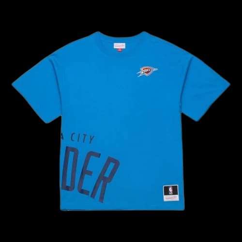 Mitchell & Ness Oklahoma City Thunder Playoff Win Premium T-Shirt 'Blue'