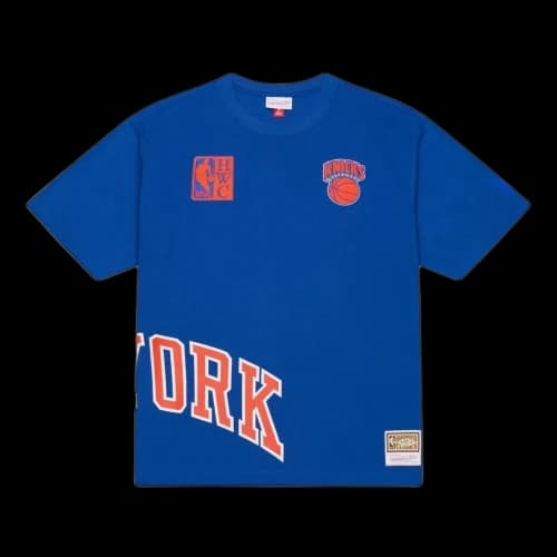 Mitchell & Ness New York Knicks Playoff Win Premium T-Shirt 'Blue'