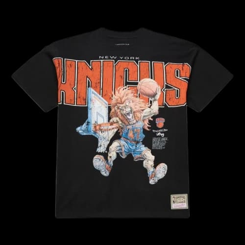 Mitchell & Ness x LRG Wild Art New York Knicks T-Shirt 'Black'