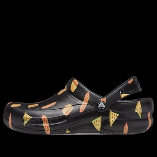 Crocs Bistro Graphic Clog Stylish Casual Black Sandals