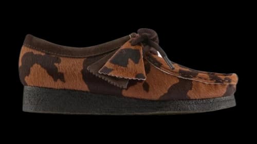Clarks Originals Wallabee Cow Print Brown (Women's)