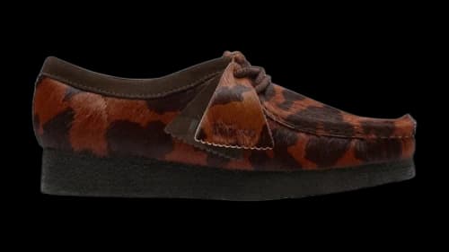 Clarks Originals Wallabee Cow Print Brown