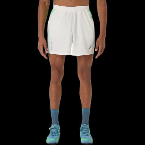 ASICS Tennis Bottoms Men's Cream/Vibrant Green Moderate