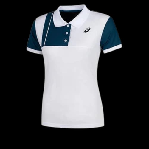 ASICS Classic Polo Shirt 'White Blue' (Women's)