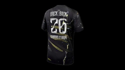 Jordan PSG 2025/26 Night Edition Special Edition Stadium Jersey (Champions of Europe 2026 Print) Black