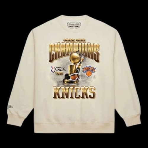 Mitchell & Ness New York Knicks 2026 NBA Finals Champions Crewneck Sweatshirt 'Cream'