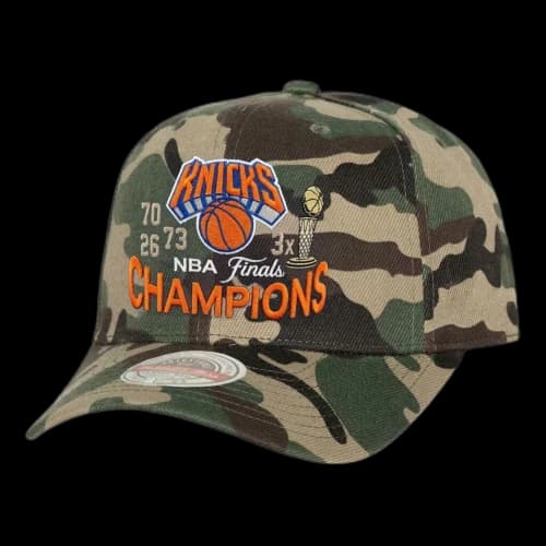 Mitchell & Ness New York Knicks Three-Time NBA Finals Champions Trophy Stretch Snapback Hat 'Camo'