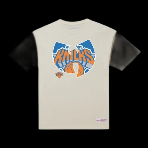 Mitchell & Ness x Wu-Tang New York Knicks T-Shirt 'Cream'