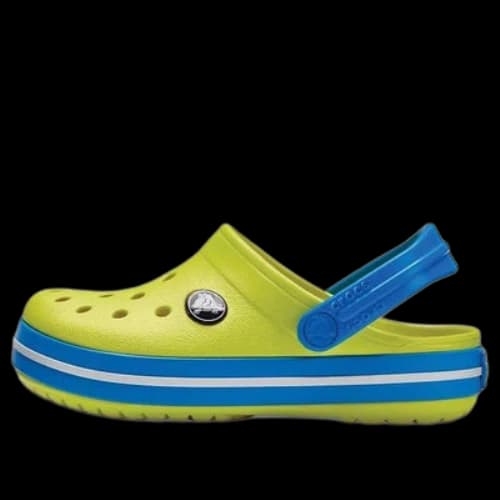 (GS) Crocs Crocband Round Toe Clogs 'Yellow Blue'