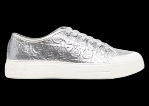 Ferragamo Gancini Low-Top Sneakers Gray