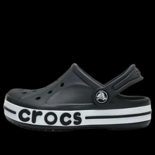 (PS) Crocs Small Crocs Outdoor Flat Heel Beach Sports Black White Sandals 'Black White'