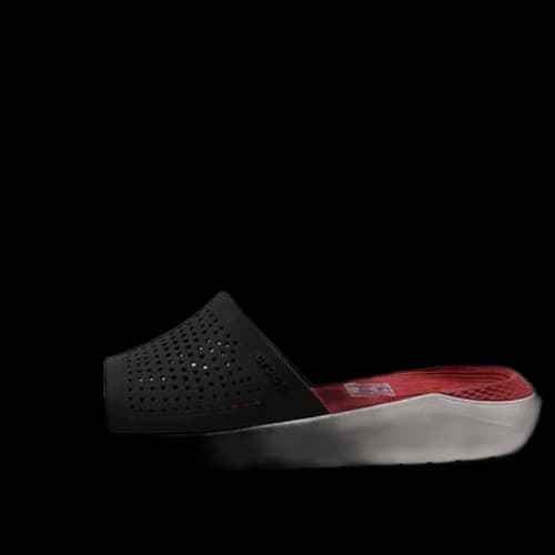 Crocs LiteRide Slides 'Red Black White'