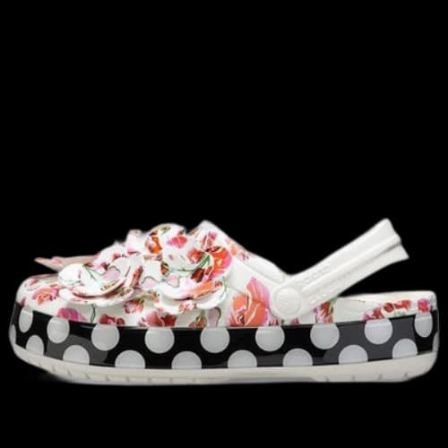 Crocs Timeless Clash Roses Floral Dots Clog 'White Red Black' (Women's)