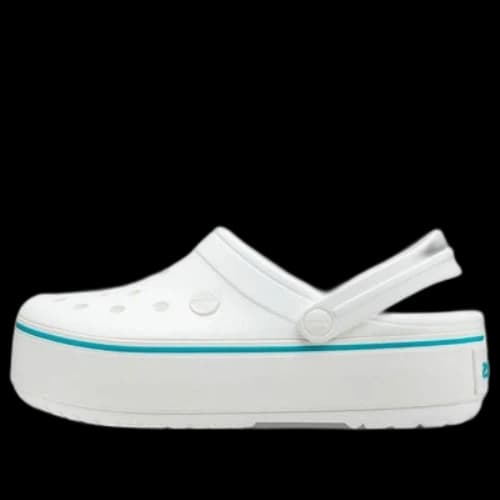 Crocs Lightweight Cozy Outdoor Beach White Blue Sandals 'White Blue' (Women's)