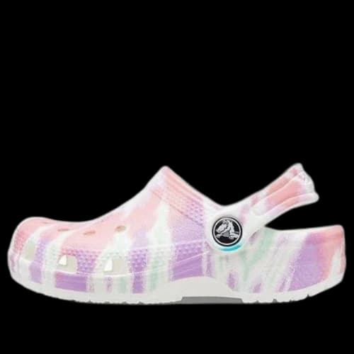 (GS) Crocs Classic Tie-Dye Graphic Clogs 'White Multi'