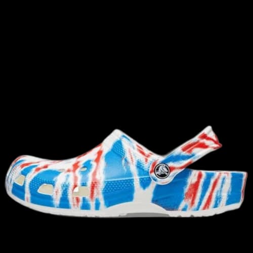 Crocs Classic Pattern Wear-Resistant Non-Slip Sports Unisex White Blue Red Sandals 'White Blue Red'