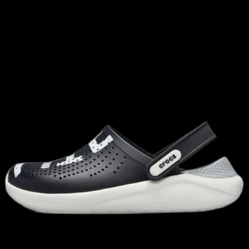 Crocs LiteRide Logo Clogs 'Black White'