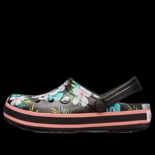 Crocs Crocband Seasonal Graphic Clogs 'Black White Pink'
