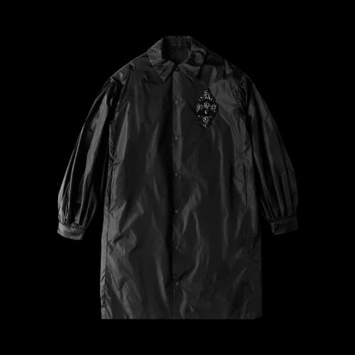 Simone Rocha Embellished Long Puff Sleeve Utility Coat 'Black/Jet'