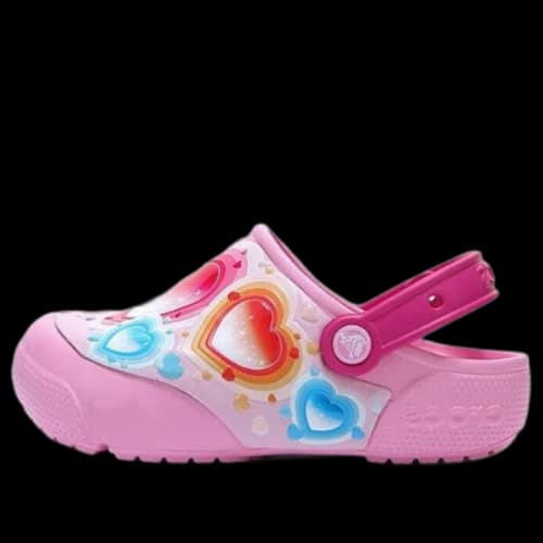 (GS) Crocs Fun Lab Heart Lights Clogs 'Pink Blue'