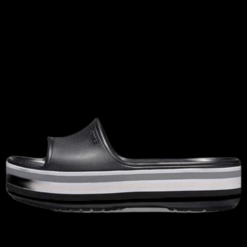 Crocs Crocband Platform Slides 'Black Grey White'
