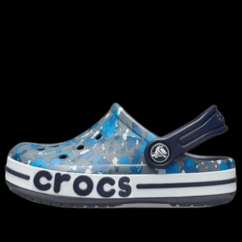 (GS) Crocs Bayaband Printed Clogs 'Blue Grey'
