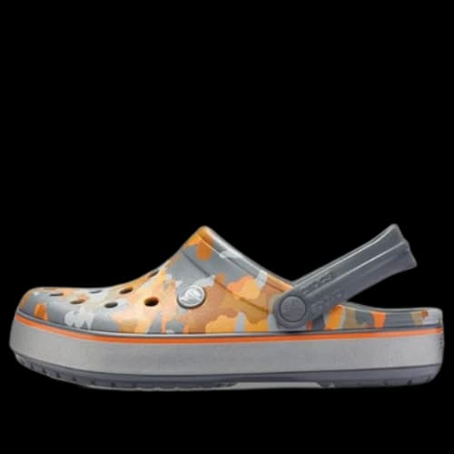Crocs Crocband Printed Sandals Black Orange Camouflage 'Black Orange'