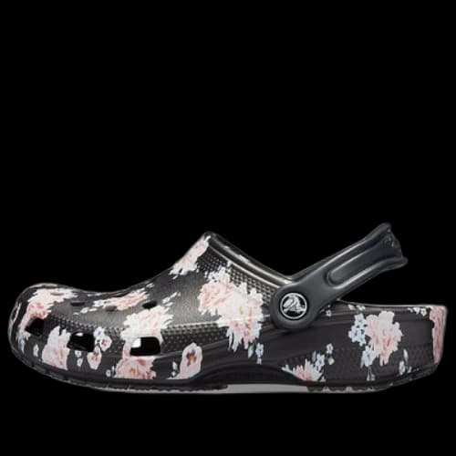 Crocs Classic Printed Clogs 'Black Pink'