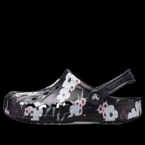 Crocs Baya Printed Clogs 'Tropical Floral Black' (Women's)