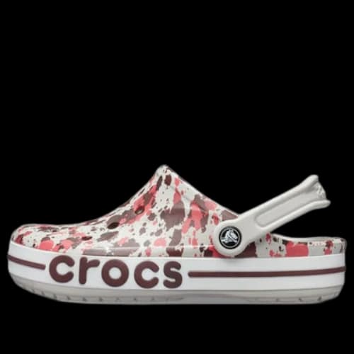 Crocs Bayaband Printed Classic Clogs 'White Brown Red'
