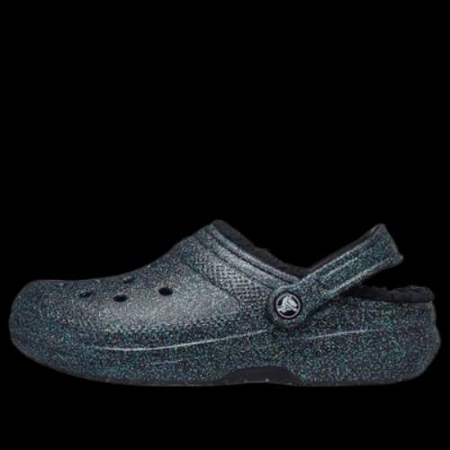 Crocs Classic Glitter Black Lined Clogs 'Starry Skies' (Women's)