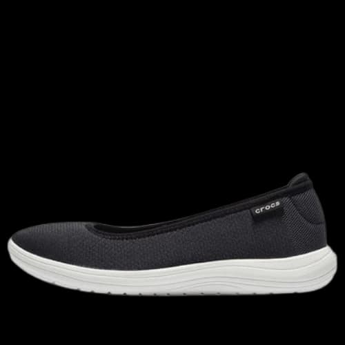 Crocs Reviva Cozy Breathable Low Tops Athleisure Casual Sports Shoe Black White (Women's)