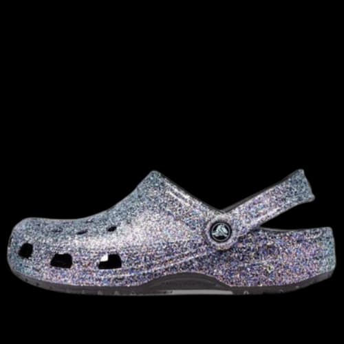 Crocs Classic Glitter Clogs 'Silver Multi'