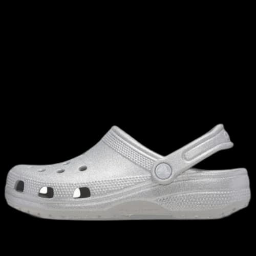 Crocs Classic Glitter Clogs 'Silver'